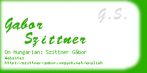 gabor szittner business card